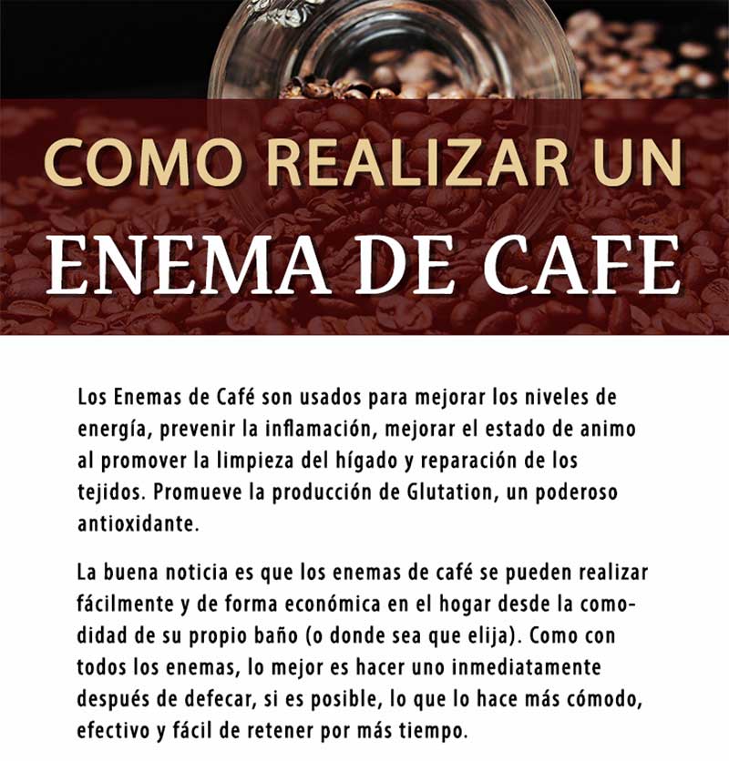 Texto en imagen de Como realizar un Enema de Cafe
