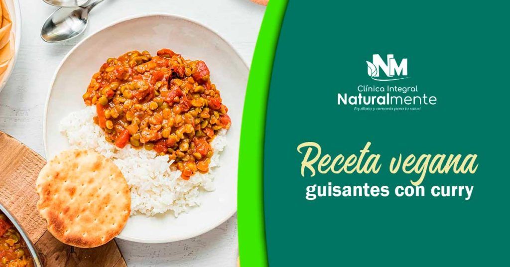Receta vegana de guisantes con curry