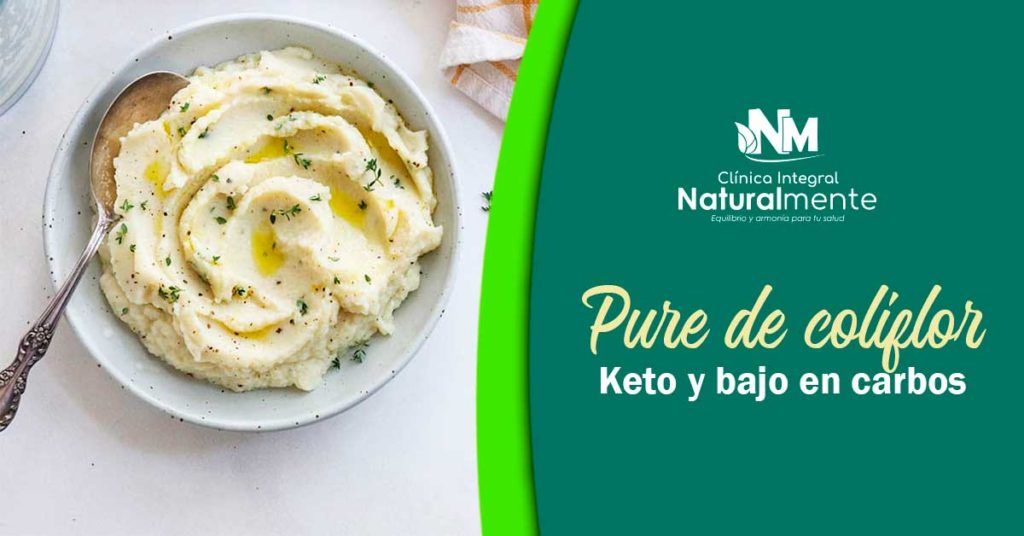Puré de coliflor, keto y bajo en carbohidratos