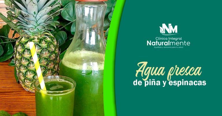 Agua Fresca de Piña y Espinacas