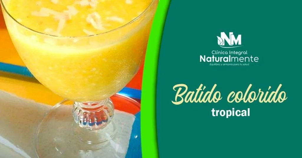 Batido colorido tropical
