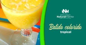 Batido colorido tropical
